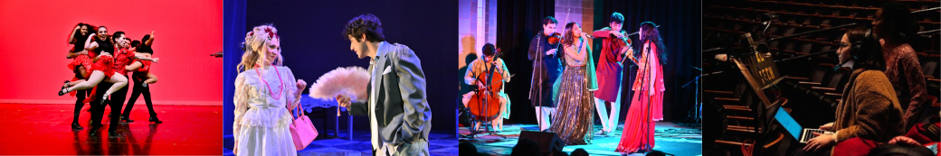 Four images of Platt House-supported student performances.