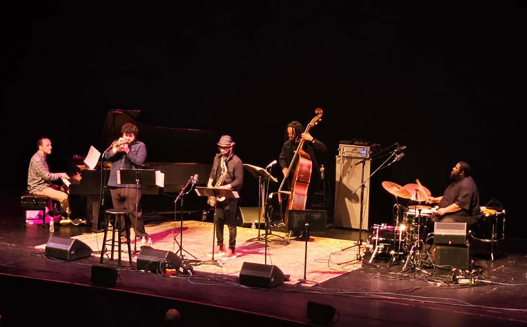 Tyshawn Sorey with his quartet at the Annenberg Center