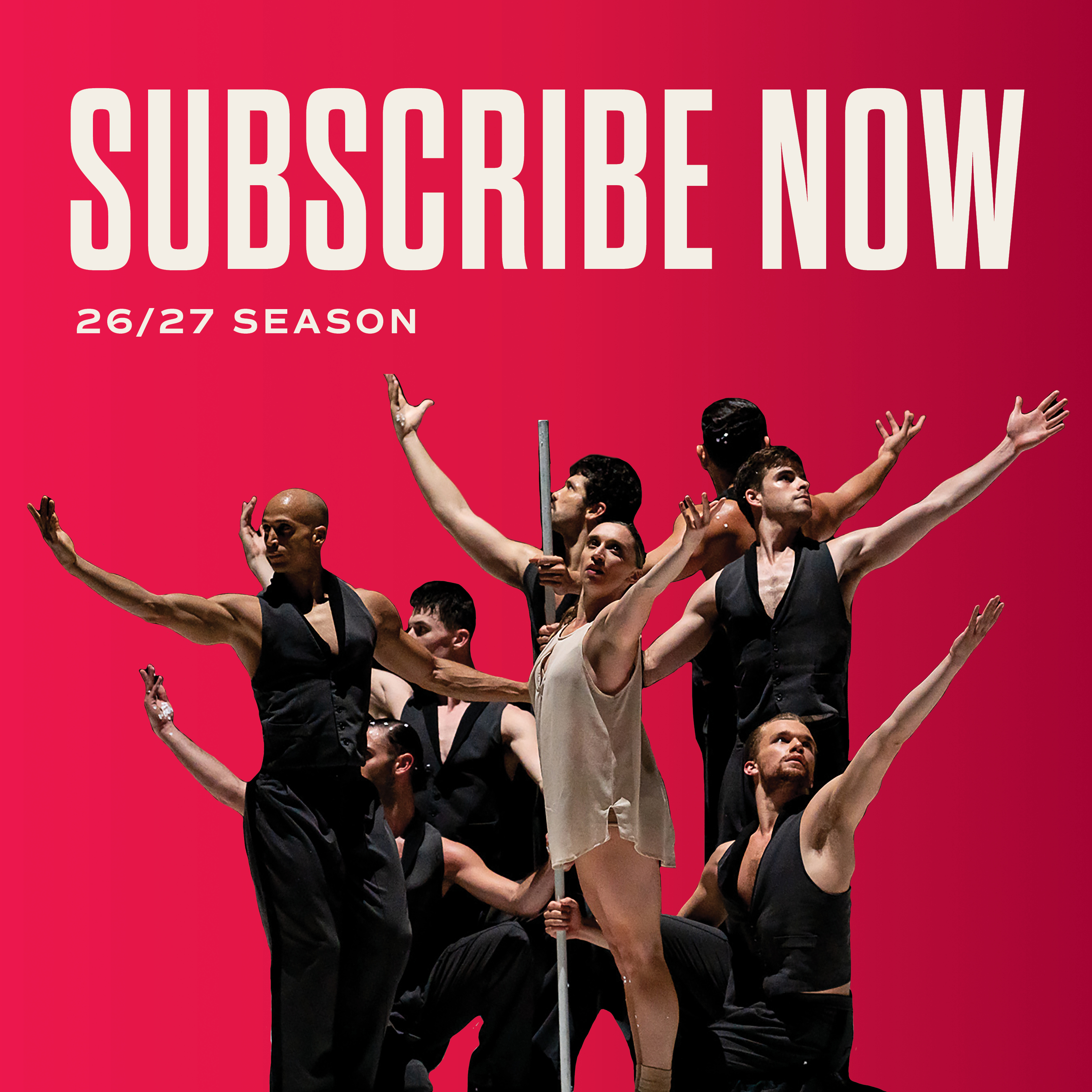 Ballets Jazz Montréal photo, Text: Subscribe now, 26/27 Season