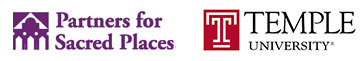 Partner logos: Partners for Sacred Places, Temple University