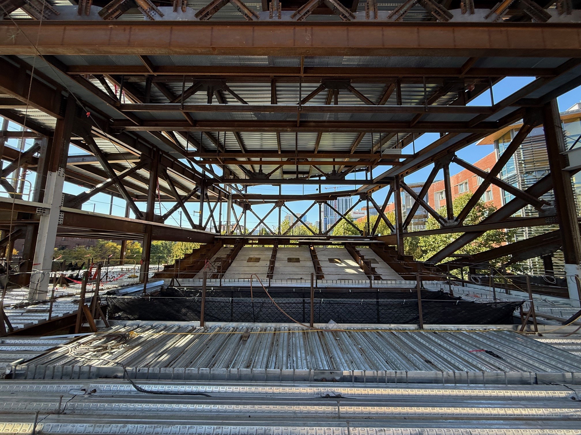 Construction of the Platt Student Performing Arts Center, as of Oct 21, 2025