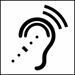 Accessibility icon assisted listening devices