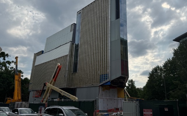 Platt Center construction progress image, Aug 2026, exterior