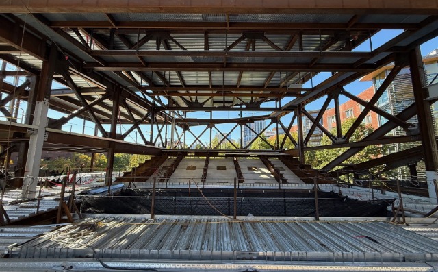 Platt Center construction progress image, Oct 2025, interior