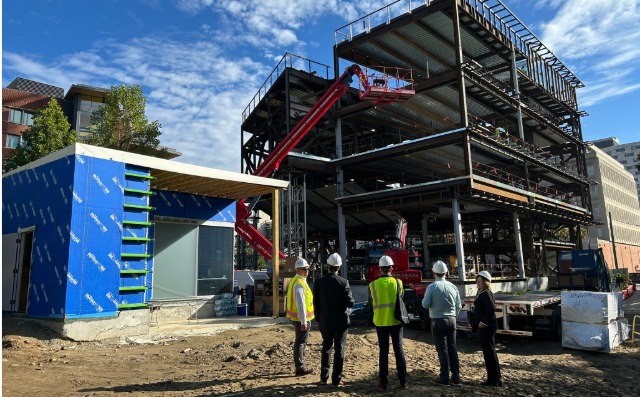 Platt Center construction progress image, Oct 2025, exterior